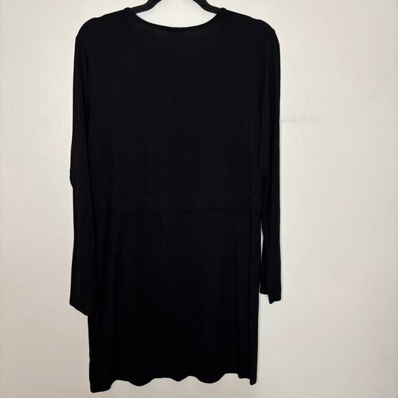 Dolan Dress Women's Small Anthropologie Black Jersey‎ Faux Layered Long Sleeve - Picture 2 of 8